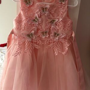 Pink Floral Kids Dress